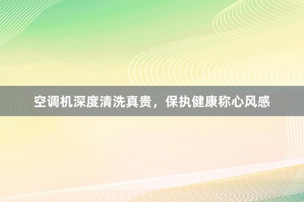 空调机深度清洗真贵，保执健康称心风感